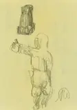 Markus Lüpertz, 6 Blätter: Miniatures Monumentales, 2005, Ball-point drawing