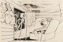 Ohne Titel by Tilo Baumgartel, 2003, Brush and India ink drawing, sold Oct 2012