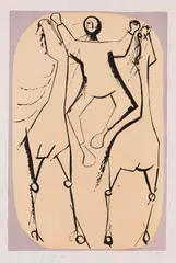 Giocoliere by Marino Marini, 1951, Lithograph in colors, sold Oct 2012