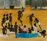 Joachim Ringelnatz, Tanzende Neger, 1926, Oil on canvas