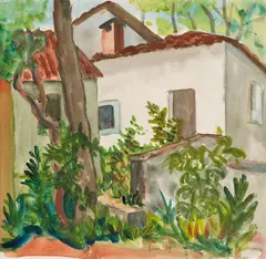 Häusergruppe by Hermann Hesse, 1929, Watercolor, sold Oct 2012