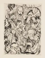 Cafémusik by Max Beckmann, 1918, Drypoint, sold Oct 2012