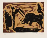 Banderilles by Pablo Picasso, 1959, Linocut in colors, sold Oct 2012