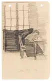 Lyonel Feininger, Julia am Schreibtisch sitzend