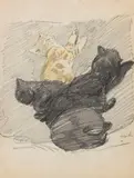 Théophile Steinlen, Cinq Chats endormis