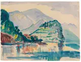 Walter Gramatté, Bellagio vom Lago di Lecco