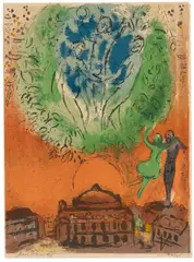 L'Opéra by Marc Chagall, 1954, Lithograph in colors, sold Oct 2012