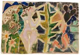 Adam und Eva im Paradies by Eduard Bargheer, 1958, Watercolor, sold Oct 2012