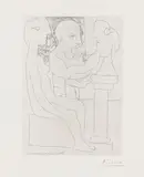 Pablo Picasso, Vieux sculpteur au travail I, 1933, Etching