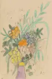 Max Peiffer Watenphul, Blumenstrauß in violetter Vase