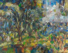 Manfred Henninger, Am Neckar, 1978, Oil on canvas
