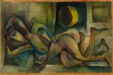 Curt Ehrhardt, Moonlit night, 1920, Oil