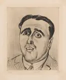 Otto Dix, J.B. Neumann, 1922, Drypoint