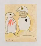 Max Ernst, Aus: Oiseaux en Péril, 1975, Etching in colors