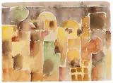 Stadtansicht by Eduard Bargheer, 1973, Watercolor, sold Oct 2012
