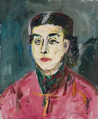 Ernst Hassebrauk, Porträt einer Dame, 1960, Oil on canvas
