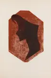 Ewald Mataré, Zeichen eines Kopfes, 1953, Woodcut in colors