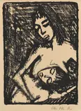 Otto Mueller, Mutter und Kind 2 (Maschka und Eugen), 1920, Lithograph