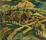 Franz Heckendorf, Landschaft mit Haus
