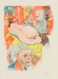 Ecce Homo by George Grosz, 1921, Offset in colors, sold Oct 2012