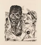 Max Beckmann, Der Neger, 1921, Drypoint