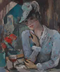 Wolf Röhricht, Frauenporträt, 1950, Oil on canvas