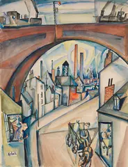 Alois Erbach, Überführung, 1920, Watercolor