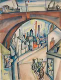 Alois Erbach, Überführung, 1920, Watercolor