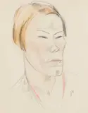 Jeanne Mammen, Frauenkopf mit kantigem Gesicht
