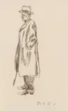 George Grosz, Mann mit Regenschirm