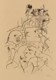 George Grosz, Straßenszene, 1919, Lithograph