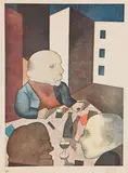 Der Mensch ist gut by George Grosz, 1919, Offset in colours, sold Oct 2012