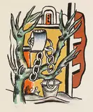 Fernand Léger, Le puits, 1951, Lithograph in colors