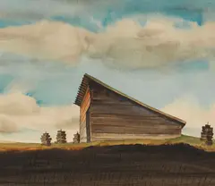 Torfhütte by Franz Lenk, 1928, Watercolor, sold Oct 2012