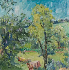 Franz Frank, Garten im Frühling, 1969, Oil on canvas