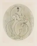 Max Ernst, A l'intérieur de la vue: L'œuf, 1972, Etching in colors
