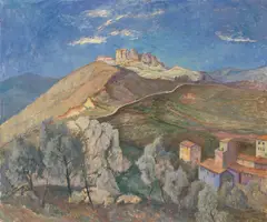 Walter Strich-Chapell, Olevano, 1923, Oil on fibreboard