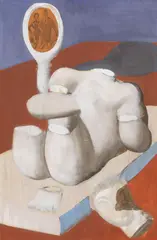 Walter Wörn, Torso mit Spiegel und Collage, 1961, Oil