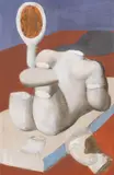 Walter Wörn, Torso mit Spiegel und Collage, 1961, Oil