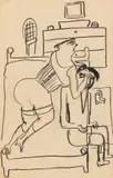 Erich Wegner, 2 Blätter: Prostitution, 1920, Charcoal drawing