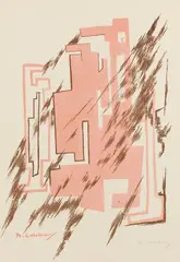 Michail Larionov, Komposition, 1922, Lithograph in colors
