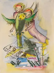 Hannah Höch, Ohne Titel, 1952, Pen and India ink drawing