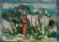 Stilles Land by Albert Mueller, 1910, Oil on cardboard, sold Oct 2012