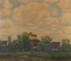 Heinrich Eberhard, Herbstsonne (Schloss Brenz), 1936, Oil on canvas