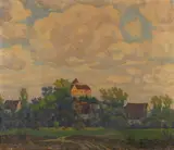 Heinrich Eberhard, Herbstsonne (Schloss Brenz), 1936, Oil on canvas
