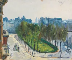 Hanns Thurn, Ansicht des Kaiser-Wilhelm-Rings in Köln, 1913, Oil on canvas