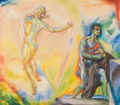 Arthur Michaelis, Symbolistische Szene, 1918, Gouache