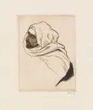 Emil Orlík, Aus Ägypten, 1922, Etching