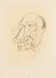 Karl Hofer, Doppelgesicht, 1945, Chalk drawing