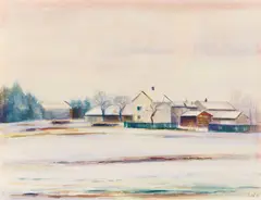 Josef Karl Nerud, Winterlandschaft, 1943, Watercolor